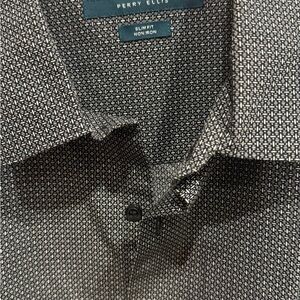 Perry Ellis Black Slim Fit Non-Iron Men's Shirt